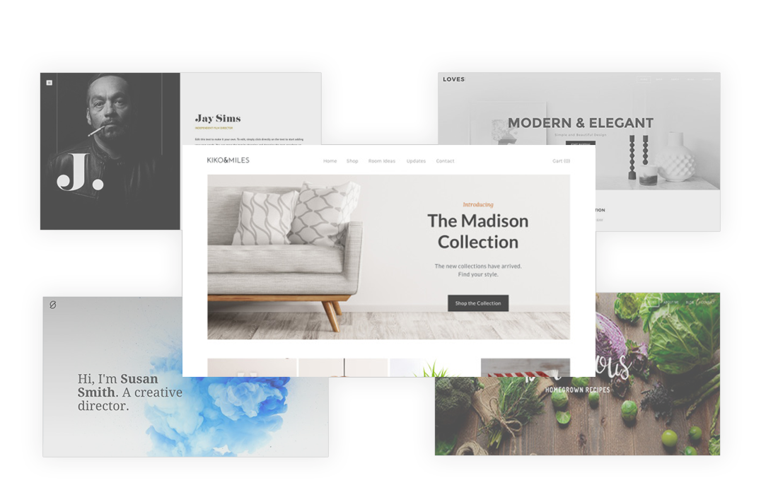 Kom i gang med enkel nettside og nettbutikk for bedrift med moderne designmaler og template tilpasset alle formål på nett